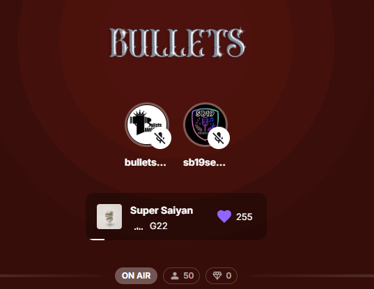 G22StreamVote_'s tweet photo. [#SB19 x #G22 SH COLLAB]  

🔴 BulletsTambay is now ON AIR w/ SB19Serenadia  

Bullets &amp; Bulle'Tin! The party is not yet over so you better get your Groove On &amp; join us NOW on Stationhead!🪩✨ 

🔗https://t.co/v1CbPPfZwe 
⏰8PM-11PM PHT  

#BulletsTambay #G22_TheDissectionOfEve https://t.co/hKNOOBUuKC
