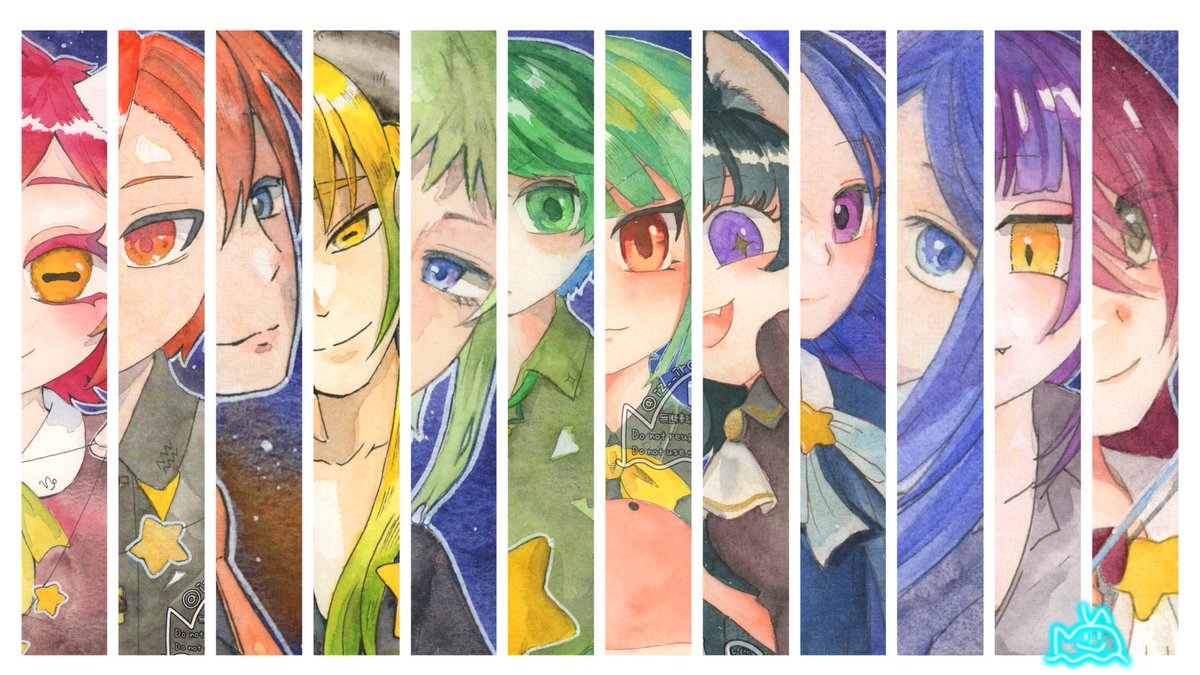 やっと12星座描き切りました…！
実は色相環にしたくて描いてた子たちでもあります
時間かかったけど楽しかった〜
いつかキャラシを作る予定…🫣
#OC