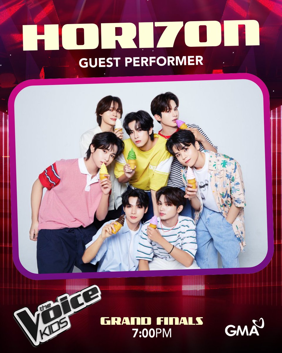HORI7ON will be taking over the Grand Finale stage with their moves, vocals, and full-out energy. Abangan sila bukas!

#TVKFinale
Watch the GRAND FINALE of #TheVoiceKidsGMA this Sunday, 7:00 PM sa GMA! 🌟