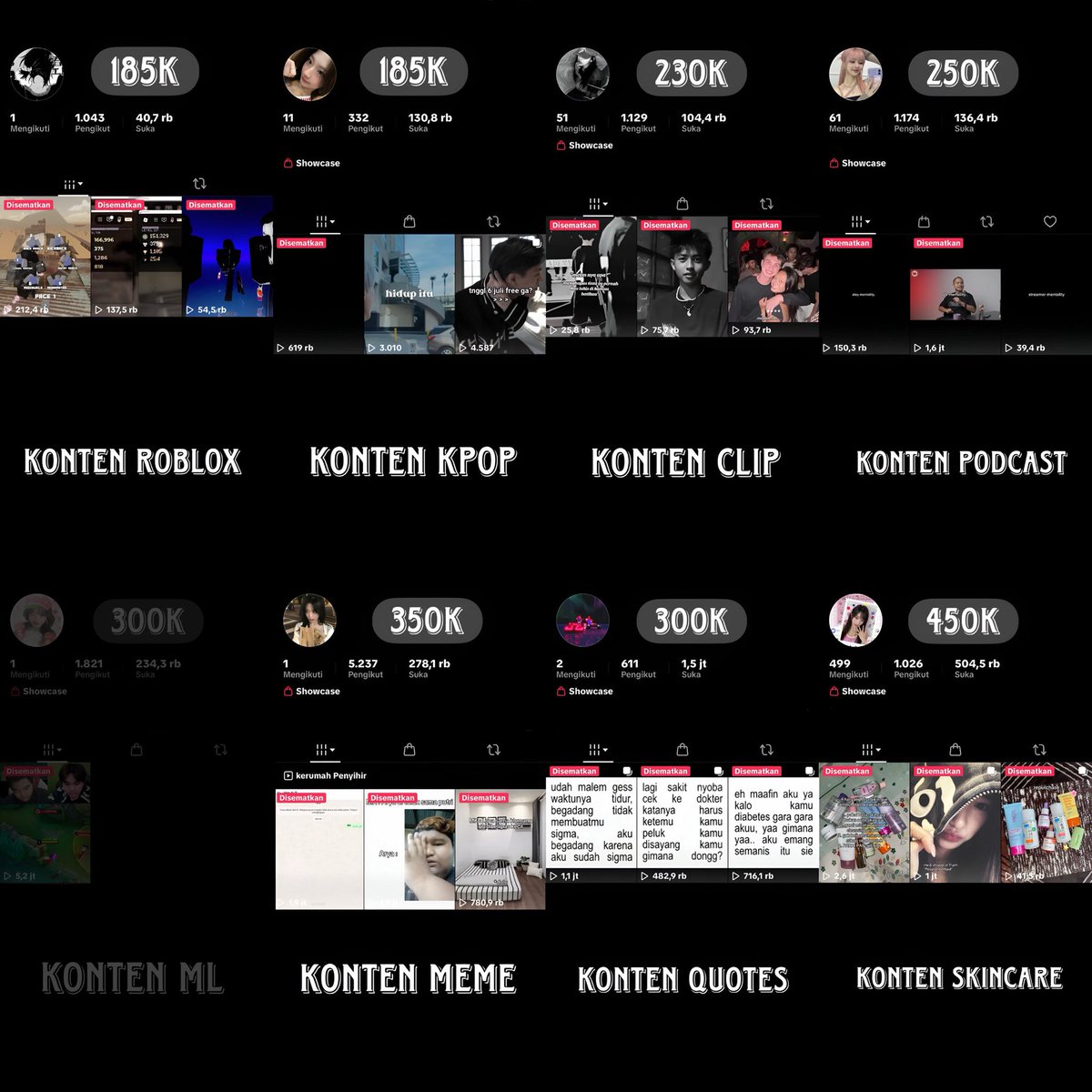 Ratu🍯 JUAL AKUN TIKTOK 10K TESTI tweet media