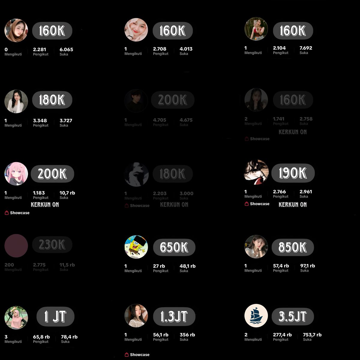 Ratu🍯 JUAL AKUN TIKTOK 10K TESTI tweet media