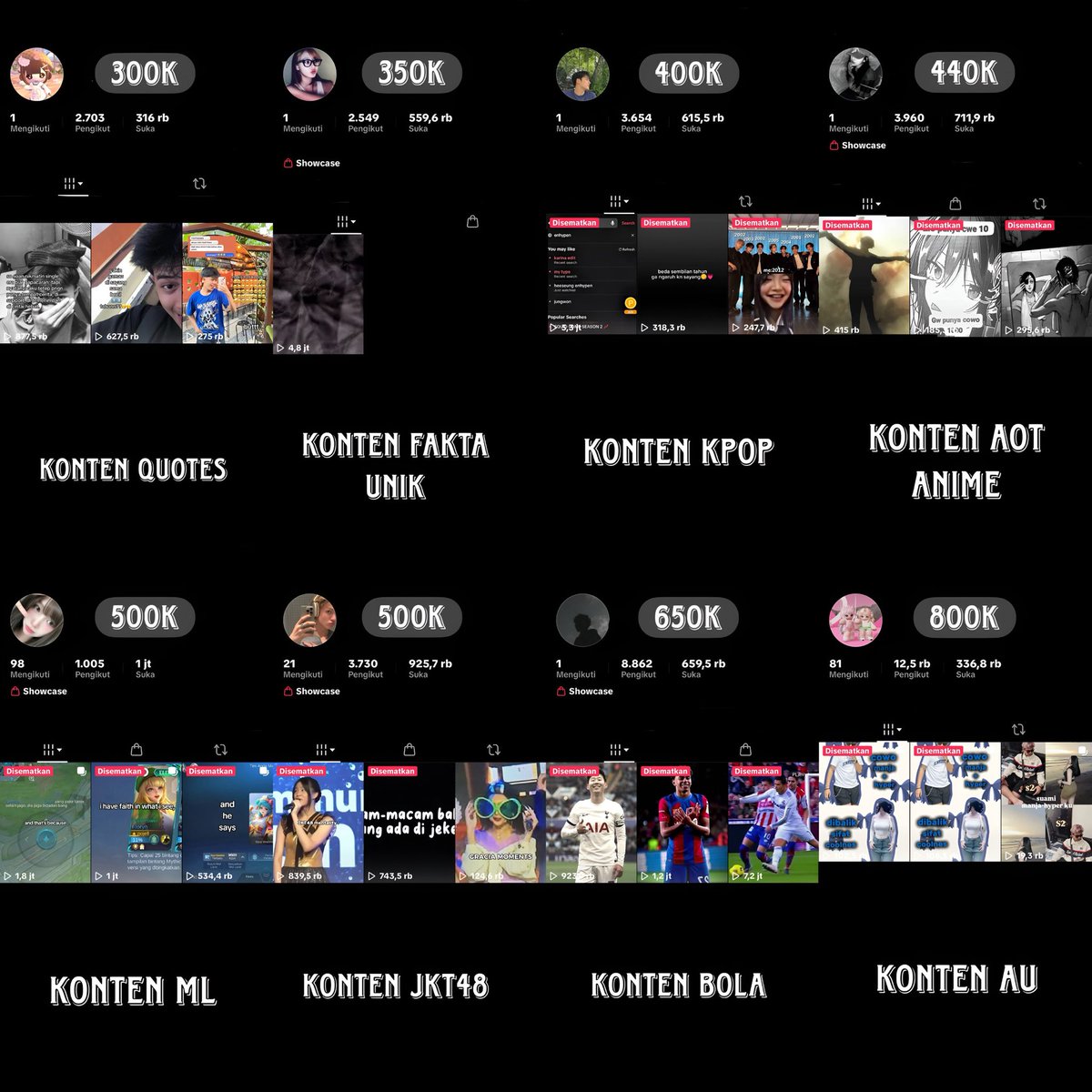 Ratu🍯 JUAL AKUN TIKTOK 10K TESTI tweet media