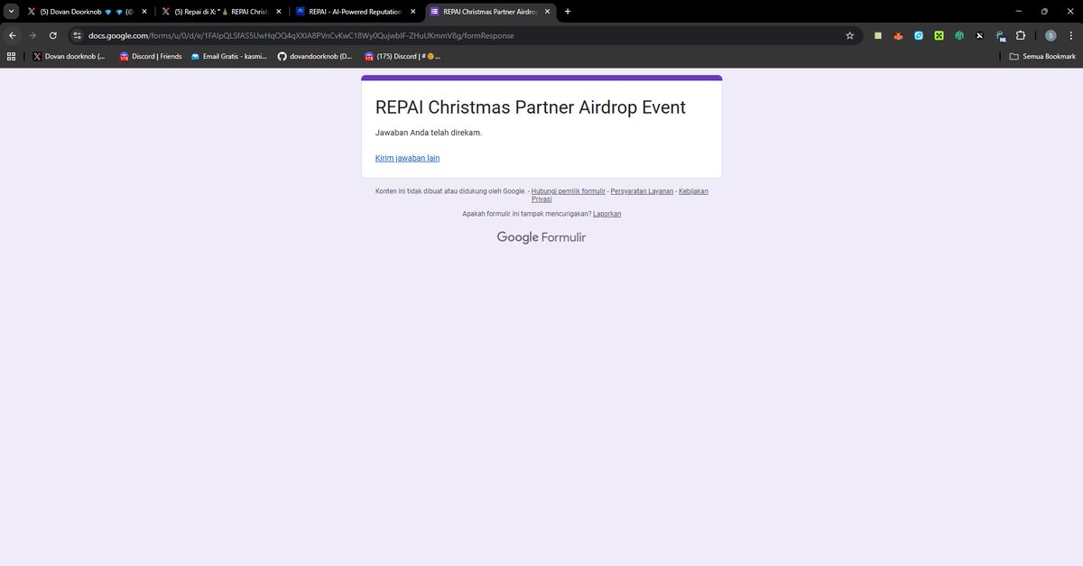 dovandoorknob's tweet photo. @Rep_AIofficial Done ✅
So excited for this Christmas airdrop! 🎄✨ Trust, community, and USDT rewards — count me in. Let’s make this holiday legendary with REPAI! 🦉🎅 https://t.co/UdnFNuWId0