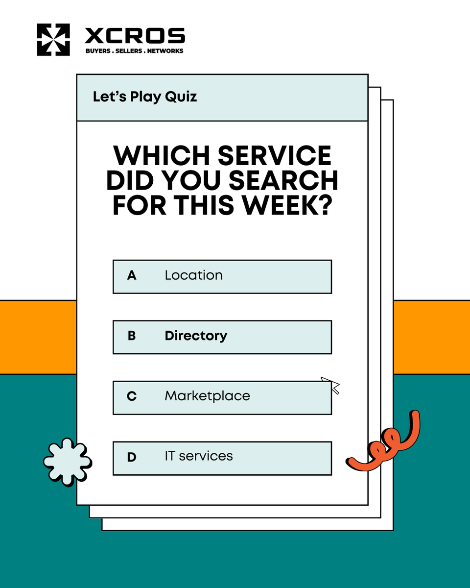 Xcross66072's tweet image. Quick quiz time! 👀 Which service did you search for this week?
#QuickPoll #ServiceSearch #Marketplace #BusinessNeeds #Xcros