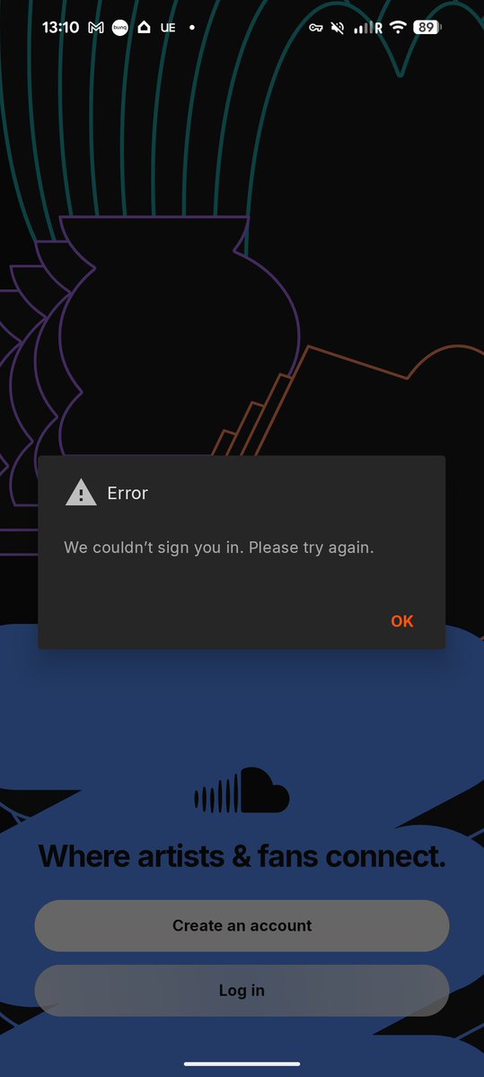 simonneau_g's tweet photo. @SoundCloud the app wasn't working well. Seemed to be issues pulling data from the API. I erased data to be sure, I also reinstalled the app. Now the sign in isn't working. Probably the same issue. 
I doubt It only affects me. https://t.co/VC4gFSHwiw