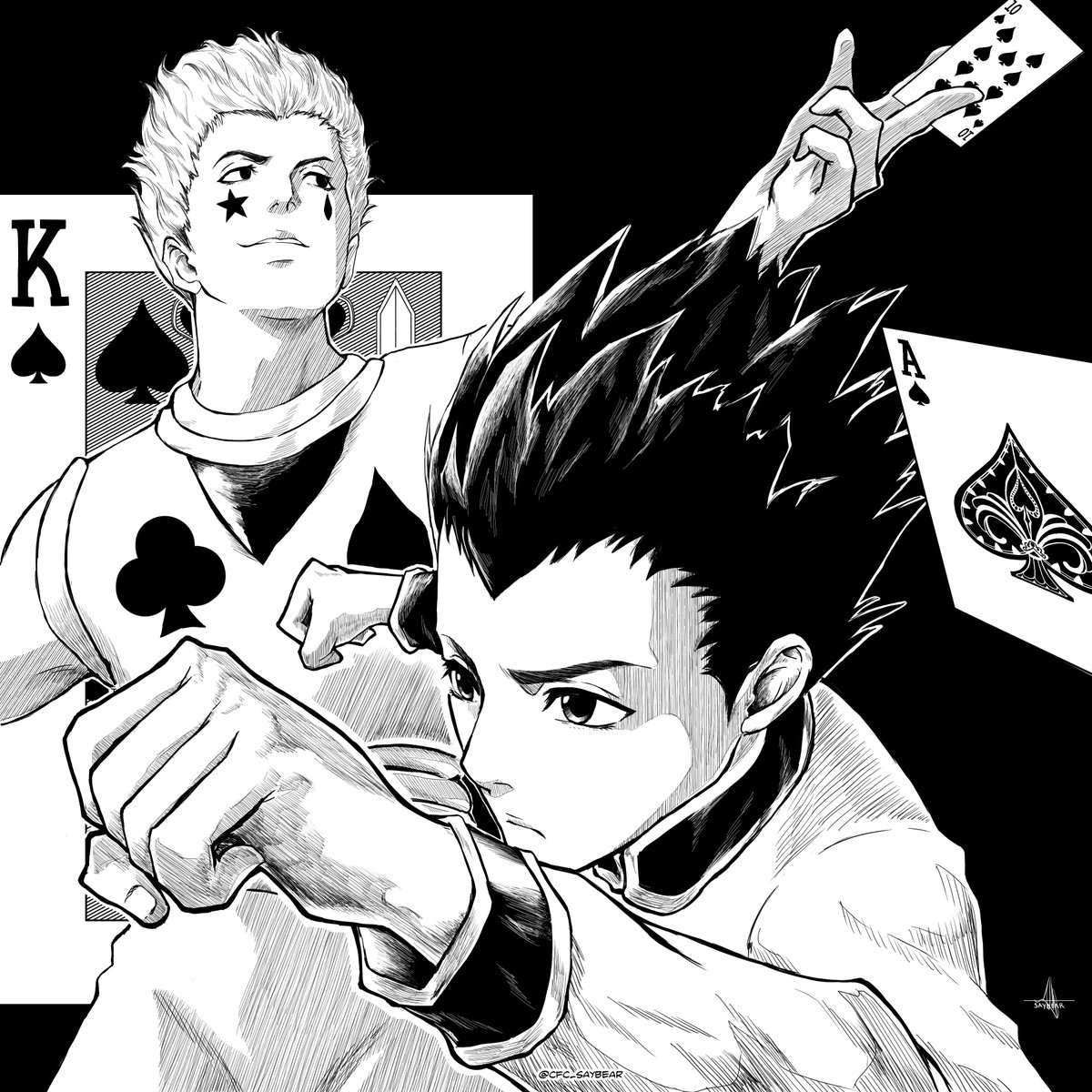 cfc_saybear's tweet photo. Gon Freecss / Hisoka
HxH

#hunterxhunter #hxh #Gon #Gonfreecss #Hisoka #ハンターハンター #ゴン #ヒソカ https://t.co/H5xkW2smn2