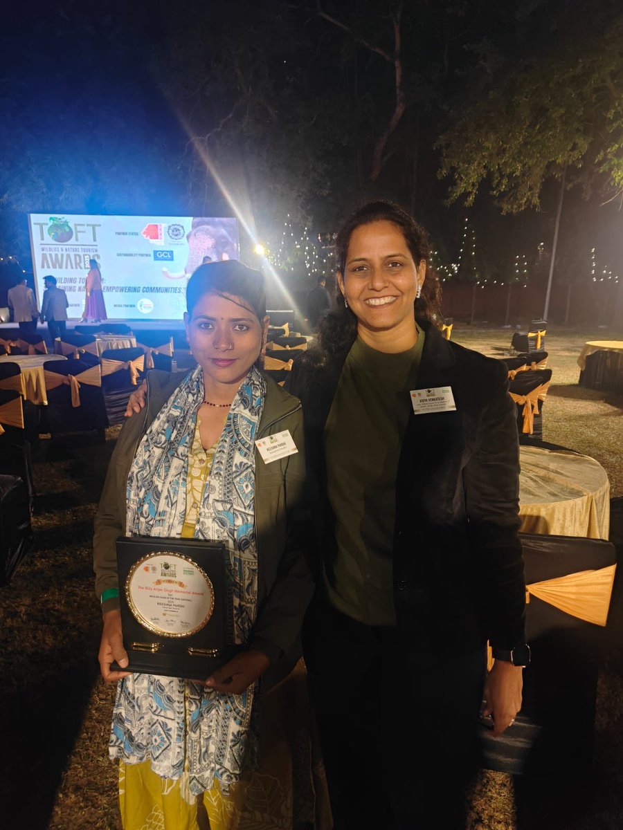 LastWilderness's tweet image. Reeshana Pardhi’s journey began at 10 through Panna Tiger Reserve’s education programme. Trained by Last Wilderness Foundation, Taj Safaris, and certified by the Naturalist School, she became Panna’s first Pardhi guide. 
Winner of TOFT Best Wildlife Guide 2025 (Central).
#lwf