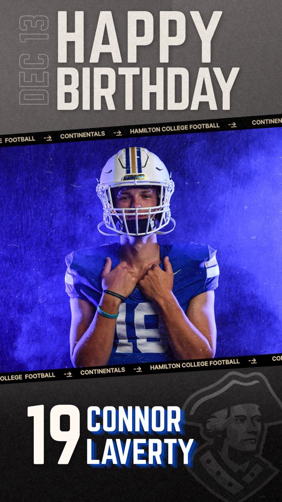 HamCollFootball's tweet photo. Please join us in wishing Connor Laverty a very happy birthday 🎉! https://t.co/ZzhWK0S5HG
