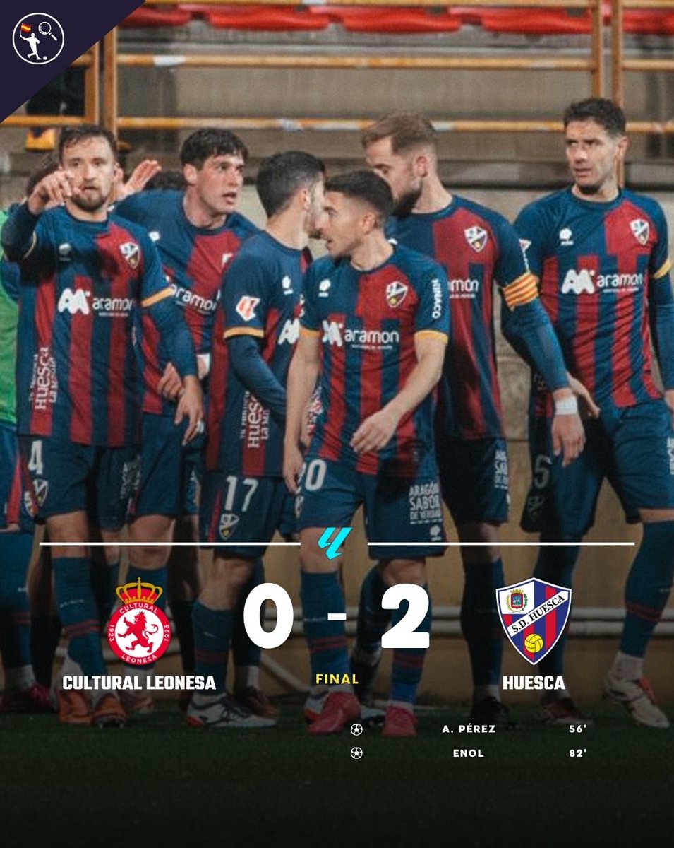 DataSpain_'s tweet image. 🇪🇺 @CyDLeonesa 0 - 2 @SDHuesca
 
🏆 La Liga Hypermotion 

🔵
X1 A. Pérez 
X1 Enol

ℹ️ El Huesca respirar tras alejarse del descenso 🔝💥
