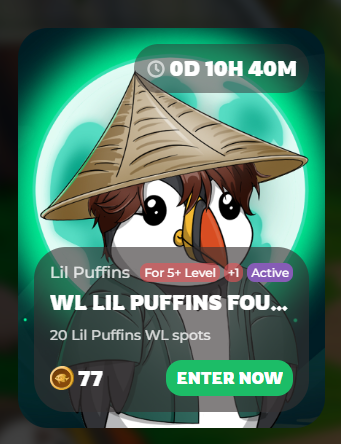 🦤🦤🦤 lil Puffin will be my! Im lucky!
<a href="/ppuffins/">Puffins</a> <a href="/AbstractChain/">Abstract</a>