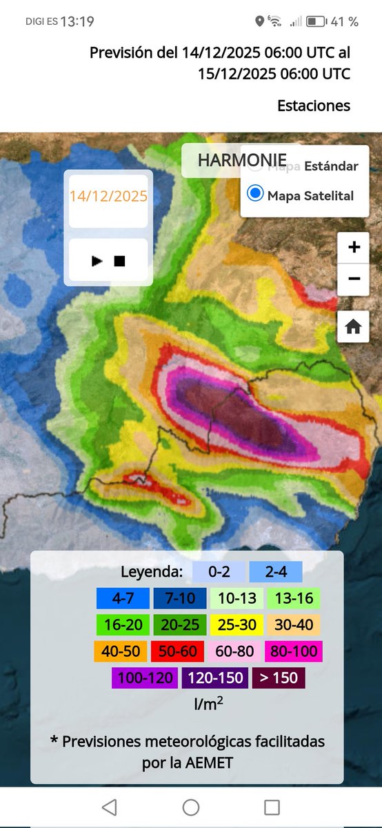 Situación adversa potencialmente peligrosa en la comarca de Baza donde se podrían acumular 100-250 mm mañana Domingo
⚠️⛈️🌧️

En el resto del Altiplano pueden caer precipitaciones generosas menos adversas 🌧️

¡MUCHA PRECAUCIÓN!