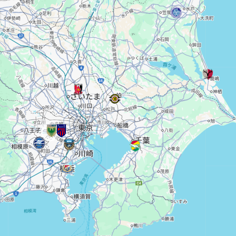 Ｊ１百年構想リーグ
東地域グループ
