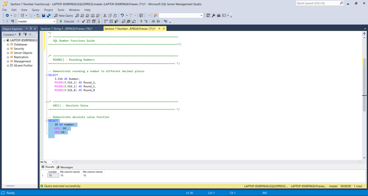 PranavG_23_'s tweet image. 📅 Day 17 – Analytics Learning Log

🔹 Python (NumPy):
• Learned fancy indexing &amp;amp; broadcasting
• Solved practice questions

🔹 SQL:
• Learned functions
• String: TRIM, CONCAT, LEFT, RIGHT, UPPER, LOWER, REPLACE, SUBSTRING
• Numeric: ROUND, ABS

#DataAnalytics #Python #SQL