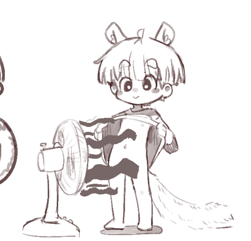 _moigomoim_'s tweet image. Just chilling with the fan