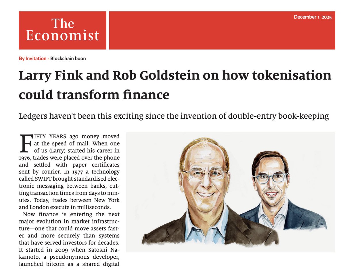 Ver o fundador da maior gestora de recursos do mundo dizer que o futuro será tokenizado é muito forte.

O mercado vai mudar muito nos próximos anos e  pouca gente olha para isso no Brasil.