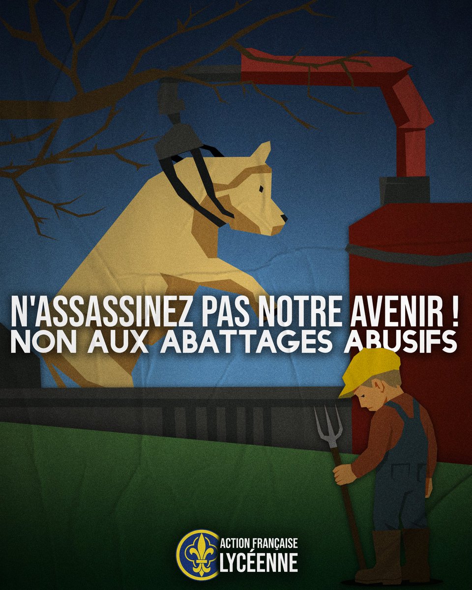 actionfrancaise's tweet photo. 🐮 La République impose la décision inique d’abattre des troupeaux sains. Le silence complice de multiples associations, de multiples médias, prouve une fois encore, que le système est à changer de À à Z. https://t.co/aLzP6fgsU8