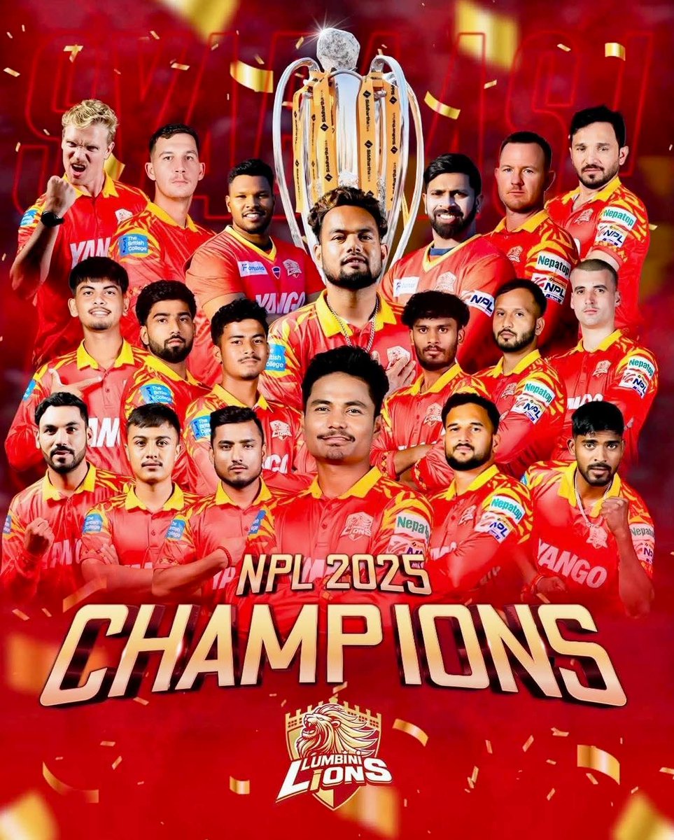 दाेश्राे एनपीएल विजेता लुम्बिनी लायन्स क्लवलाई हार्दिक बधाई तथा शुभकामना । आगामी यात्रा अझ गर्वीलाे रहाेस् । शुभकमकना