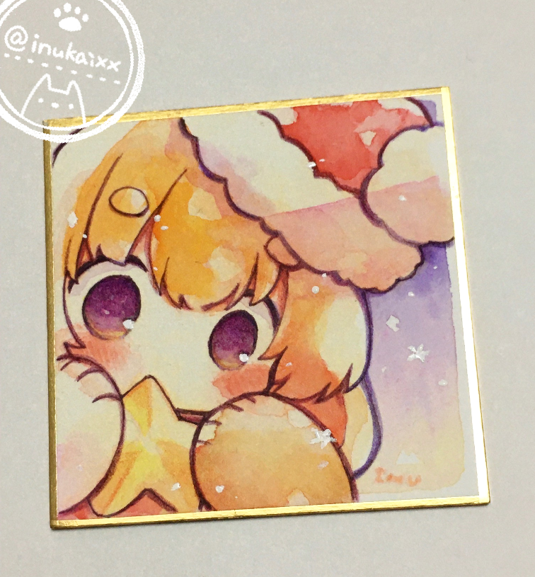 マフと、かーばんくるちゃん！5枚でクリマ58用の色紙、完成しました～！