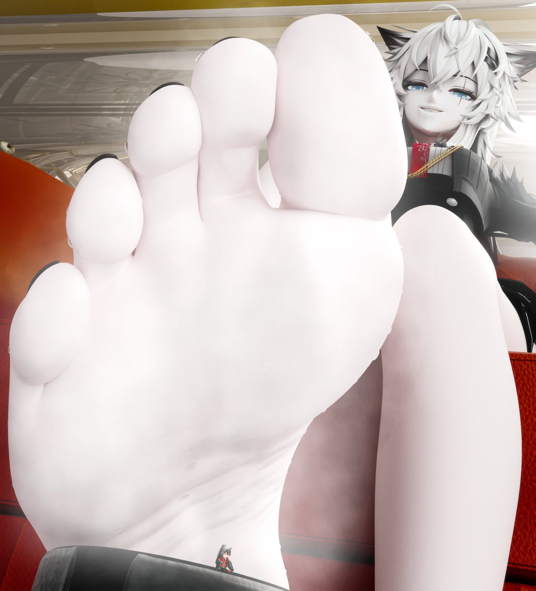 Walking around Siracusa all day can be rather exhausting. . .so Lappy decided to finally have some rest and take off her boots.

. . .she almost forgot she kept Texas in there all day.~

First steamy edit done by me. Non-steam and non-sweaty version in the replies.