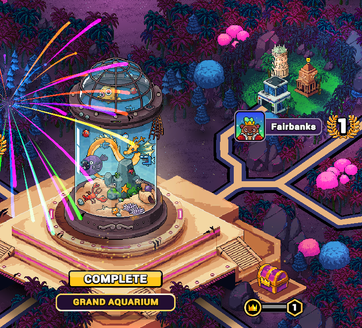 GQ_Zone's tweet photo. 🎉 MP1 COMPLETE! Congrats to the Seaside Empire Builders!
The Grand Aquarium (Masterpiece 1) is officially built and finished in the @AngryDynomites x @FishingFrenzyCo event! I sincerely congratulate every participant on this massive effort.

A special shoutout to Fairbanks for securing Rank 1 once again and earning that coveted Water Dyno NFT! Incredible work! 🏆

Get ready - a new Masterpiece kicks off on Monday! I'll share all the details in the next post. Good luck and huge profits to all! 💰

#CraftWorld #FishingFrenzy #RoninNetwork #Dynocoin #Masterpiece1 #TheGreatCatch @Ronin_Network