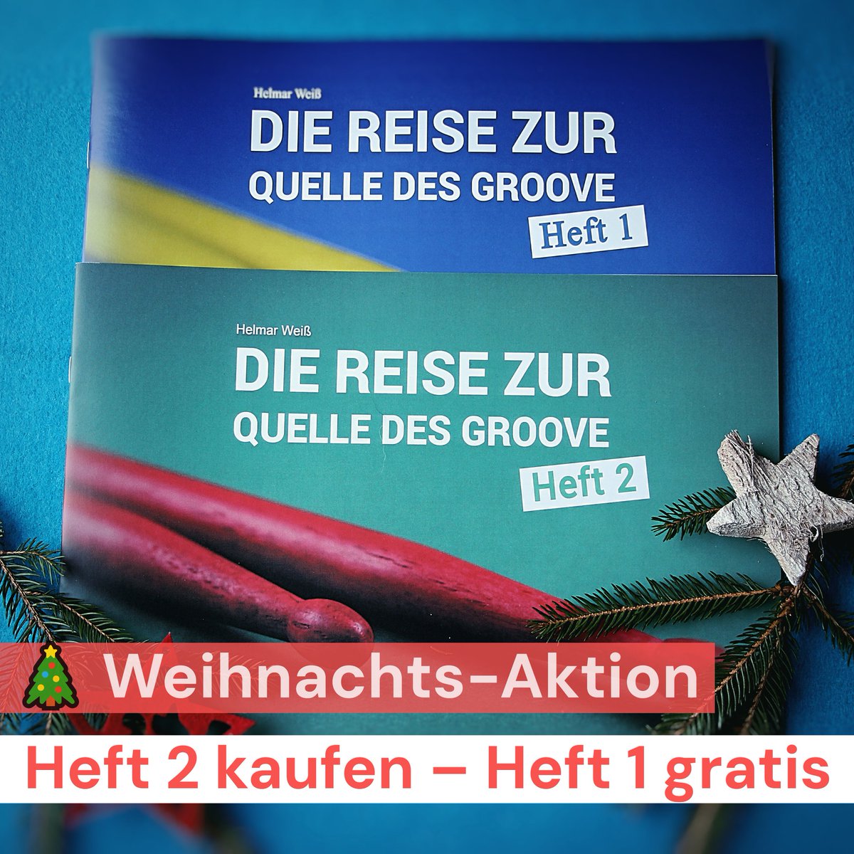 🎄 Weihnachts-Special für Schlagzeuger 🥁

👉 Die Reise zur Quelle des Groove Heft 2 kaufen + Heft 1 gratis dazu

📦 Bestellung direkt über Ebay:
👉 ebay.us/m/PVBkgB

#diereisezurquelledesgroove #schlagzeug #schlagzeuglernen #schlagzeugunterricht  #noten #musikunterricht