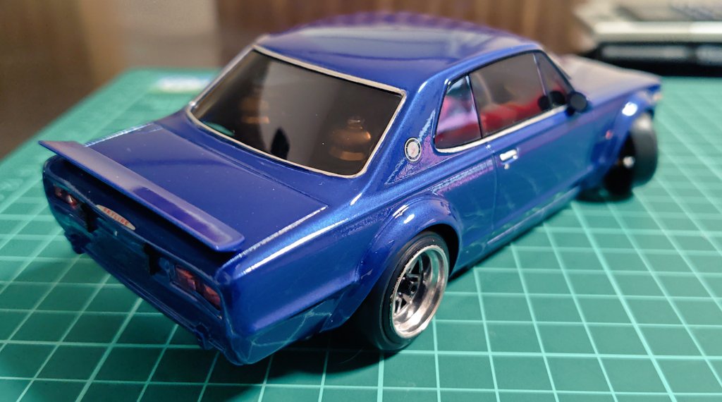 やっとここまで来た🙋 シ〇ャコタンブギ風ハコスカ あとは電飾と