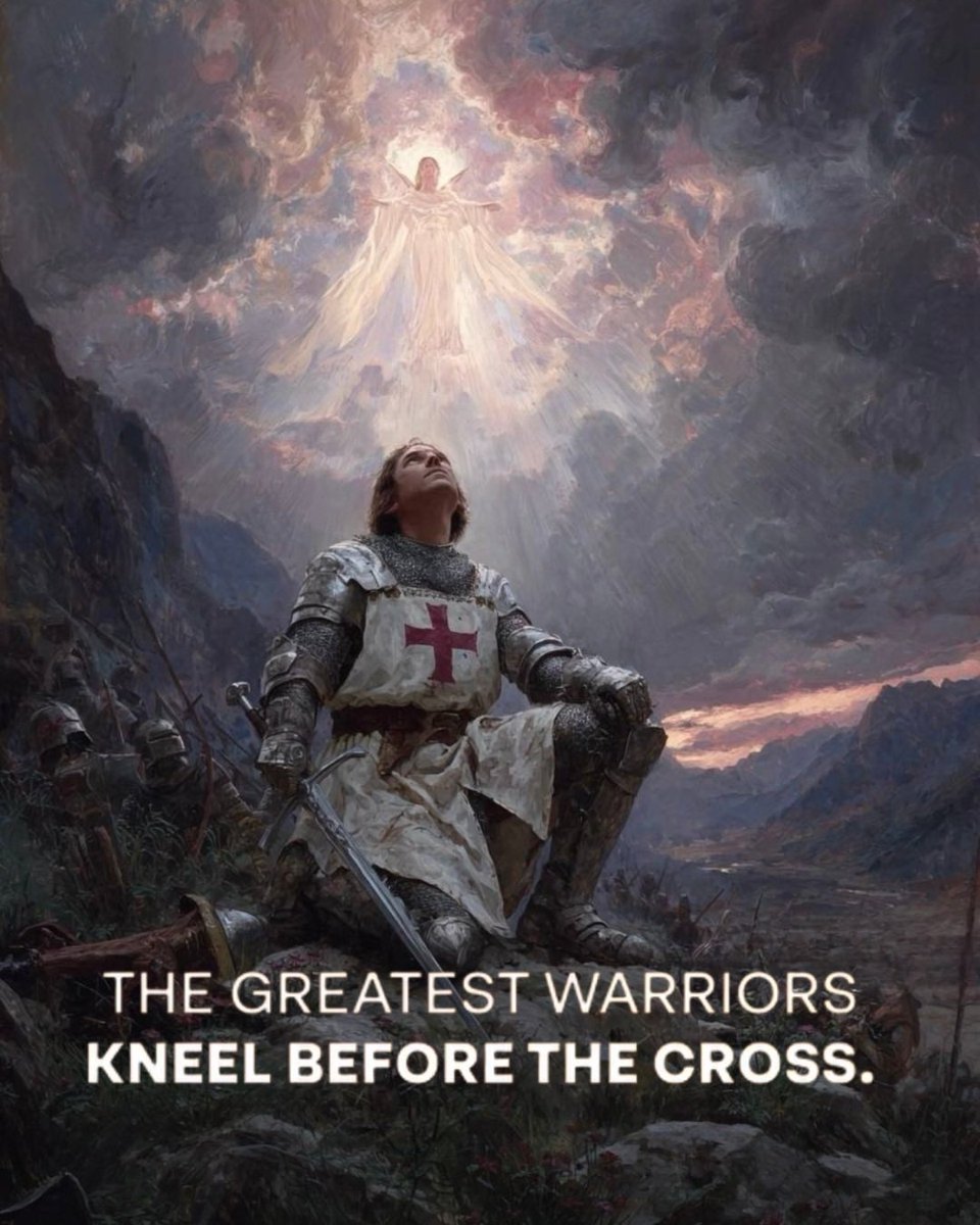 TheIronWarden's tweet photo. Do not bow to the lies of the age. 

Stand for truth, return to Christ and let evil break upon your faith like waves upon stone. ✠ https://t.co/B16SvS4HCx