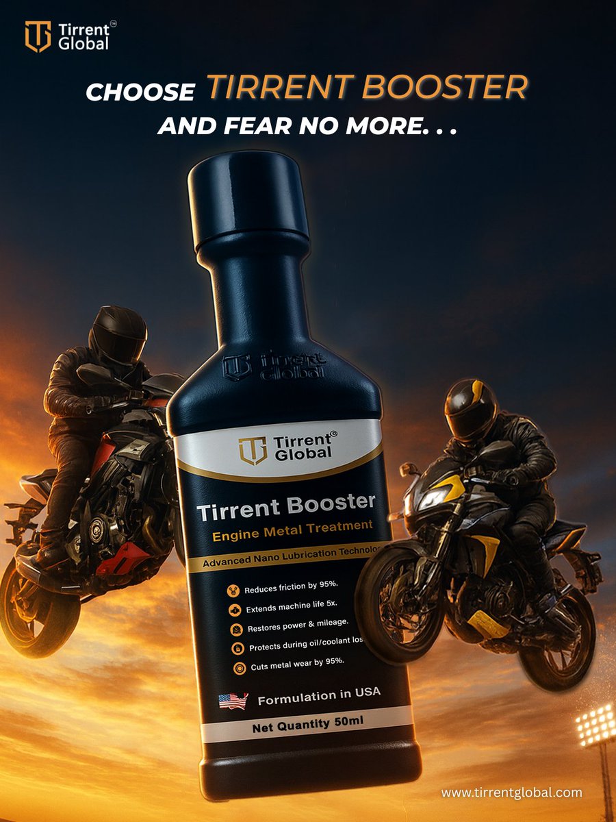 tirrentglobal's tweet image. Tirrent Global : Advanced nano engine protection that reduces friction, boosts power &amp;amp; mileage, and keeps your engine running stronger for longer.    website: tirrentglobal.com   #tirrentbooster #powerunleashed #heavydutyperformance #revupyourengine #performanceyoucantrust