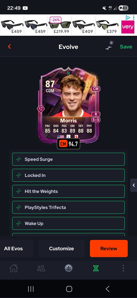dcfisher654's tweet photo. @PedsanUT You have a card with very nice stats but id say my playstyles are better https://t.co/0kLeEsdOaa