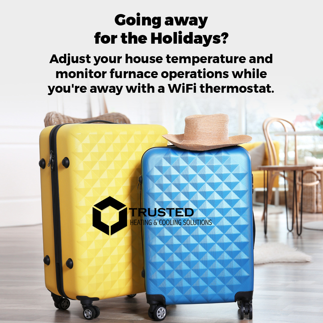 CoolingTrusted's tweet photo. Are you going away for the Holidays? Adjust your house temperature and monitor furnace operations while you're away with a WiFi thermostat.

Don't have a WiFi thermostat? Contact us (at 810-355-1669 or service@trustedhvacsolutions.com) to schedule an install. https://t.co/gRGgPEFntP