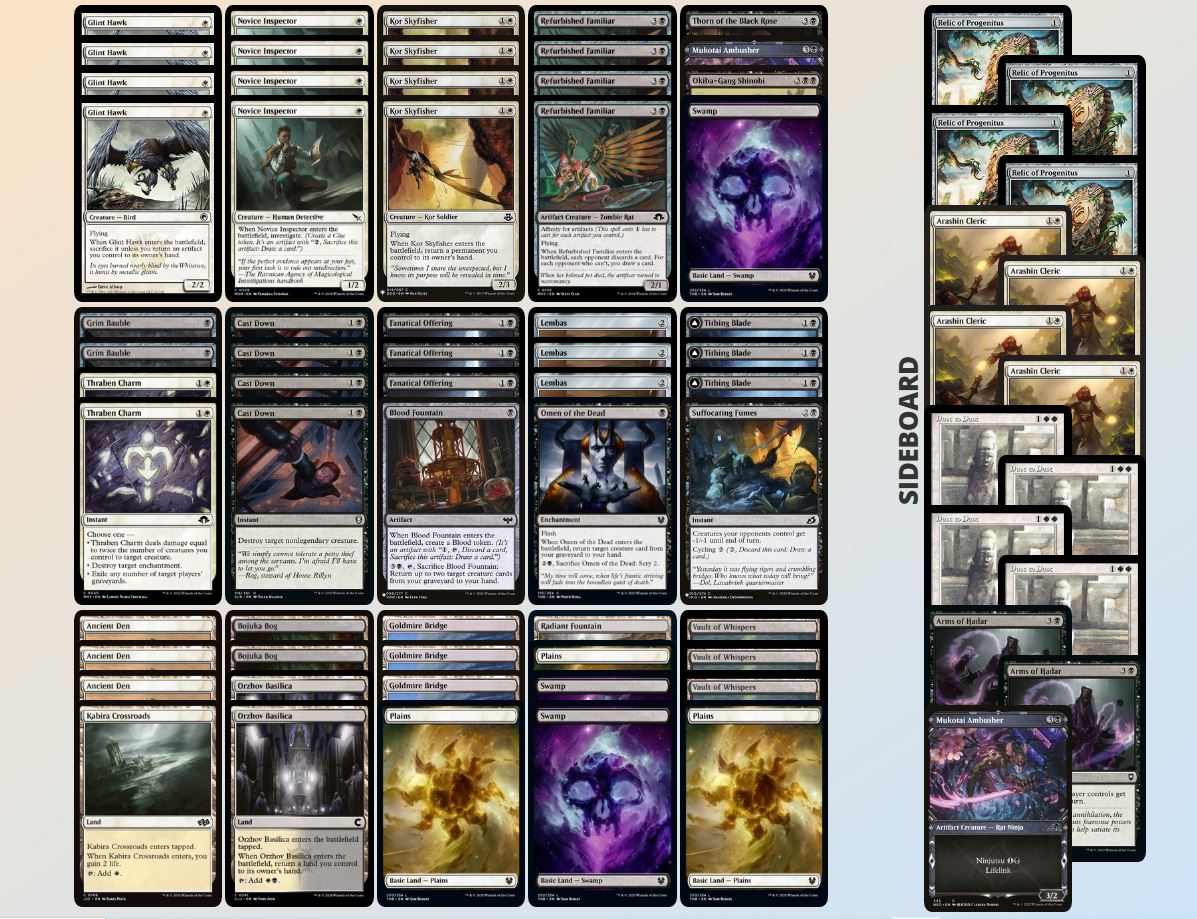 PuLollo56174's tweet photo. 3rd place in 12/12 pauper MTGO Challenge with Glintblade😉 i've posted my free SB grid on metafy. https://t.co/QiFVY9iuyX
BG Garden 1-2
BG Garden 2-0
4 color wildfire 2-0
Caw Gates 2-1
Grixis Affo 2-1 
Mono R madness 2-1

Top8
Red Rally 2-1
Mono U 1-2

@fireshoes @mtg @pauper https://t.co/MaC3tMXYYY
