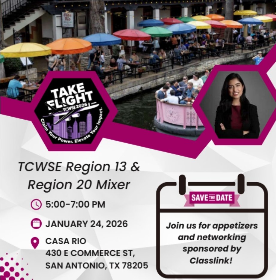 TCWSEregion13's tweet photo. Join us, meet new colleagues, and share great ideas!! #EduQueen #Region13TCWSE https://t.co/mNCbIrsYo7