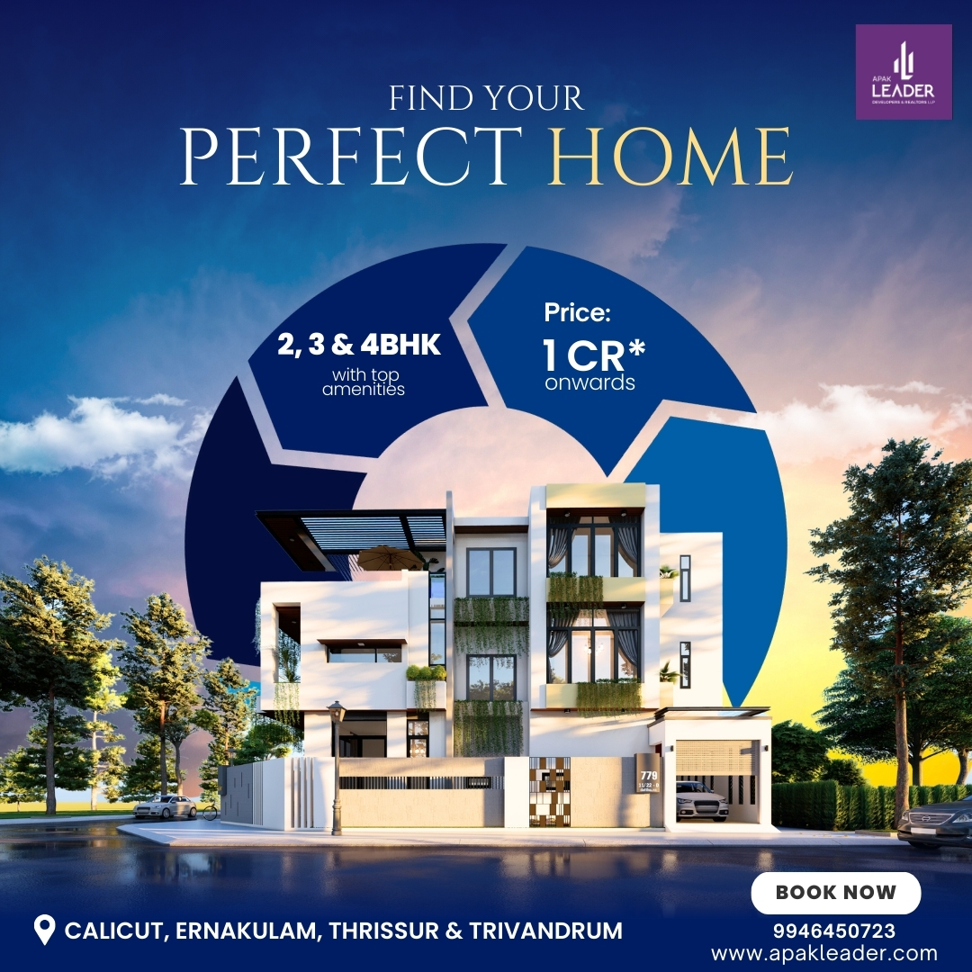 ApakLeader's tweet photo. Your search ends here.
A home that fits your lifestyle, your dreams, and your future.
Find your perfect home with confidence and ease.
contact: 9946 450 723
#FindYourPerfectHome #DreamHome #HomeGoals #RealEstateIndia #KeralaRealEstate #ApartmentForSale #FlatForSale #LuxuryHomes https://t.co/5fTmMXAJ4I