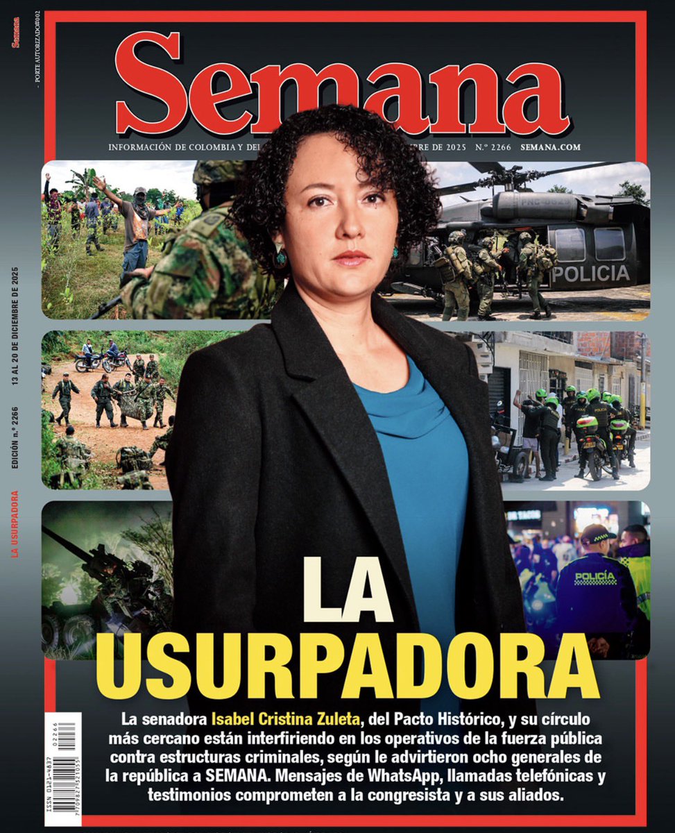 Que <a href="/ISAZULETA/">Isabel Zuleta</a> este interfiriendo en la lucha contra el crimen confirma lo que ya sabiamos.

La izquierda se volvió complice de los grupos irregulares y al parecer las instituciones son más débiles de lo que creíamos.