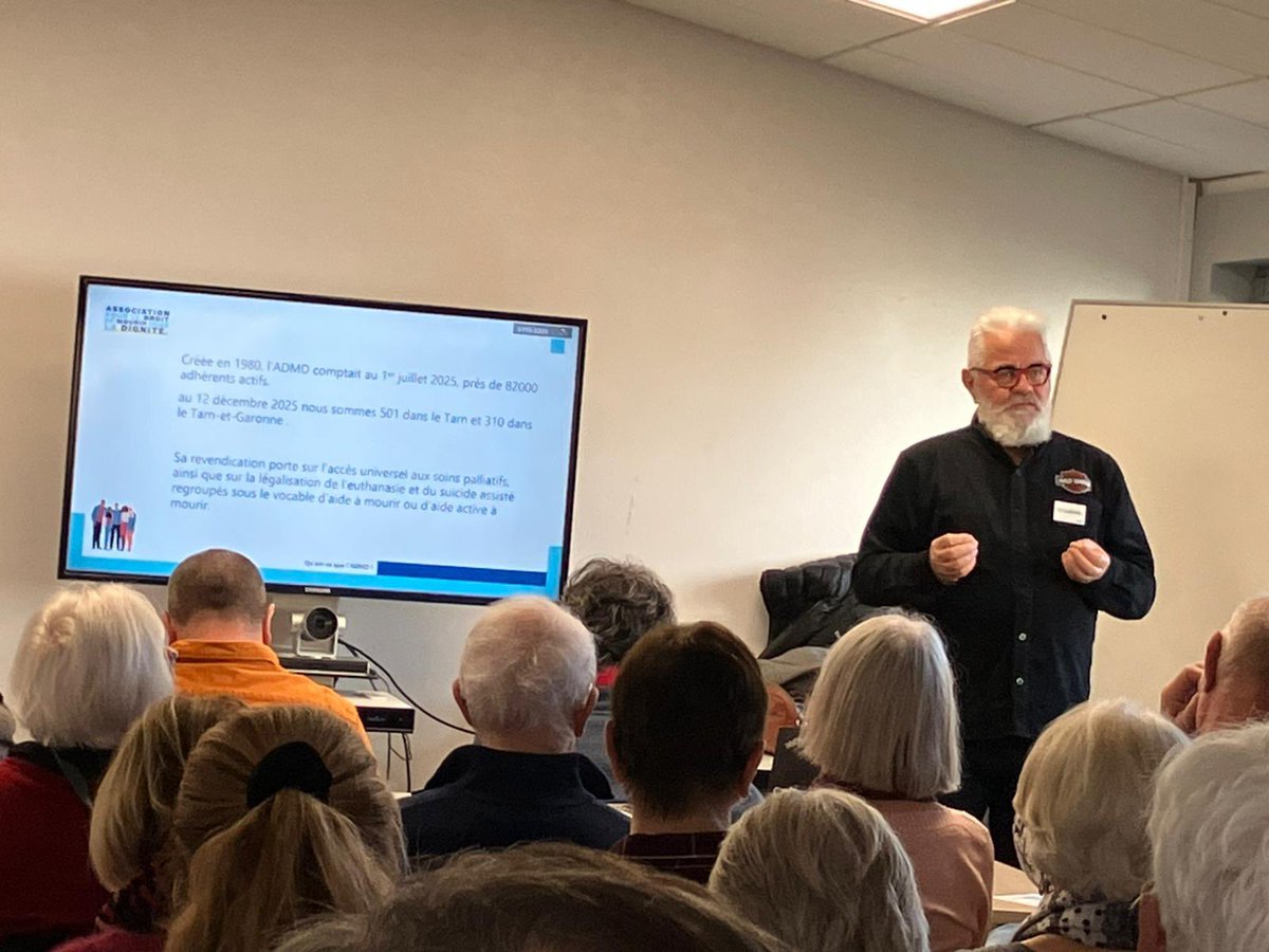 Salle comble et attentive pour notre réunion commune <a href="/ADMDFRANCE/">Mourir dans la Dignité</a> et <a href="/MGEN_officiel/">MGEN</a> à Albi ce matin.
Ensemble nous obtiendrons enfin notre ultime liberté !