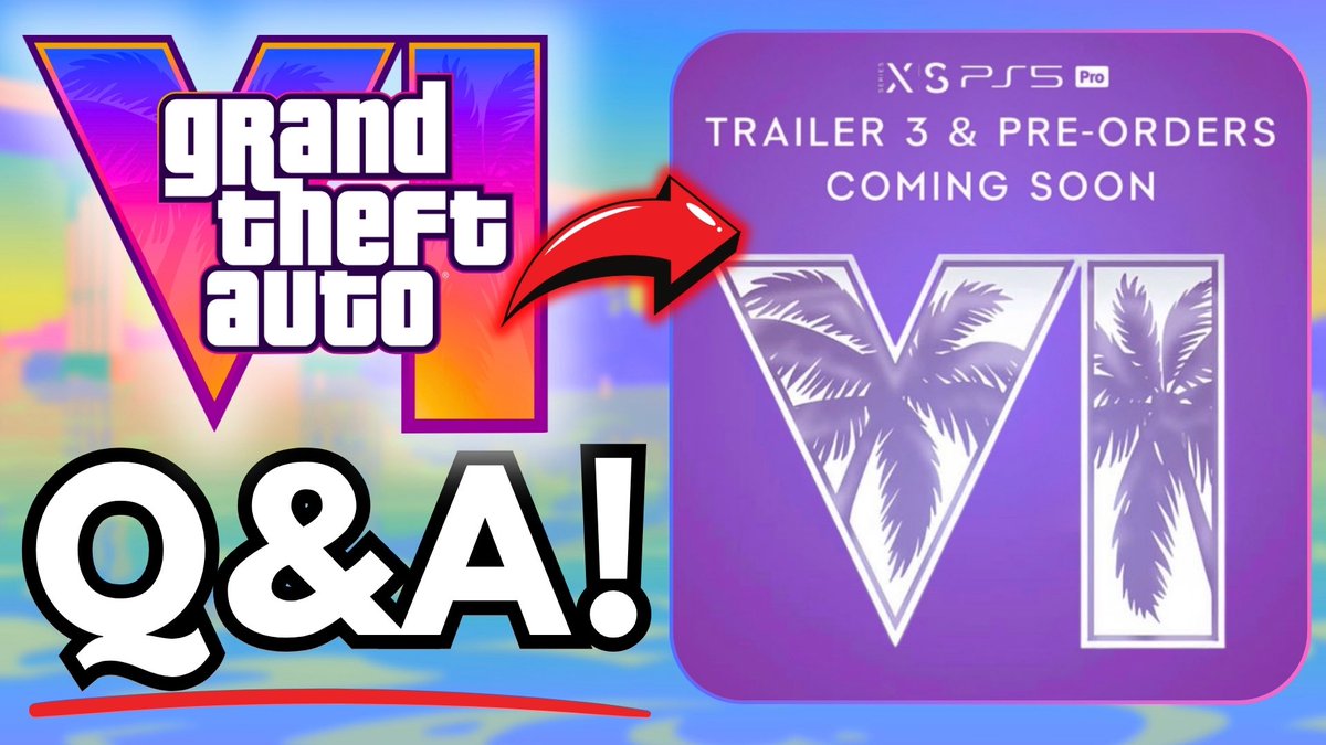 project_vice's tweet photo. GTA VI: TRAILER 3, Pre-Orders &amp; MORE! | Q&amp;A https://t.co/XoAV6zxIA6 via @YouTube https://t.co/rYKnh8hpqp