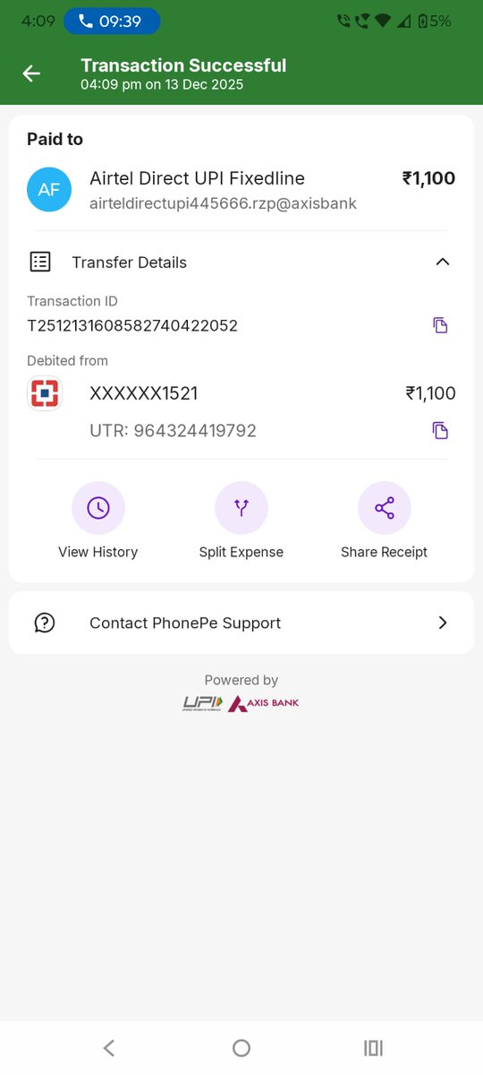 SHIVAMASATI20's tweet photo. @airtelindia I have paid 1100 for wifi + dth plan apart from 400/-

But it is showing payment failed, pending payment in status 

Mob no 9529737351

Please update the transaction https://t.co/mMUimEMhv7
