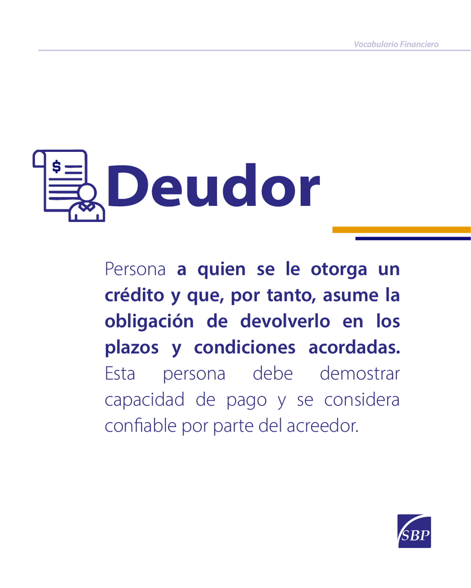 Superbancos_Pa's tweet photo. El “Vocabulario Financiero”, son contenidos orientados a fortalecer el conocimiento sobre términos clave del mundo de las finanzas.
Entender los conceptos básicos financieros le ayudará a tomar mejores decisiones más informadas.
#SBPteInforma #VocabularioFinanciero https://t.co/EUPa1FC9yX