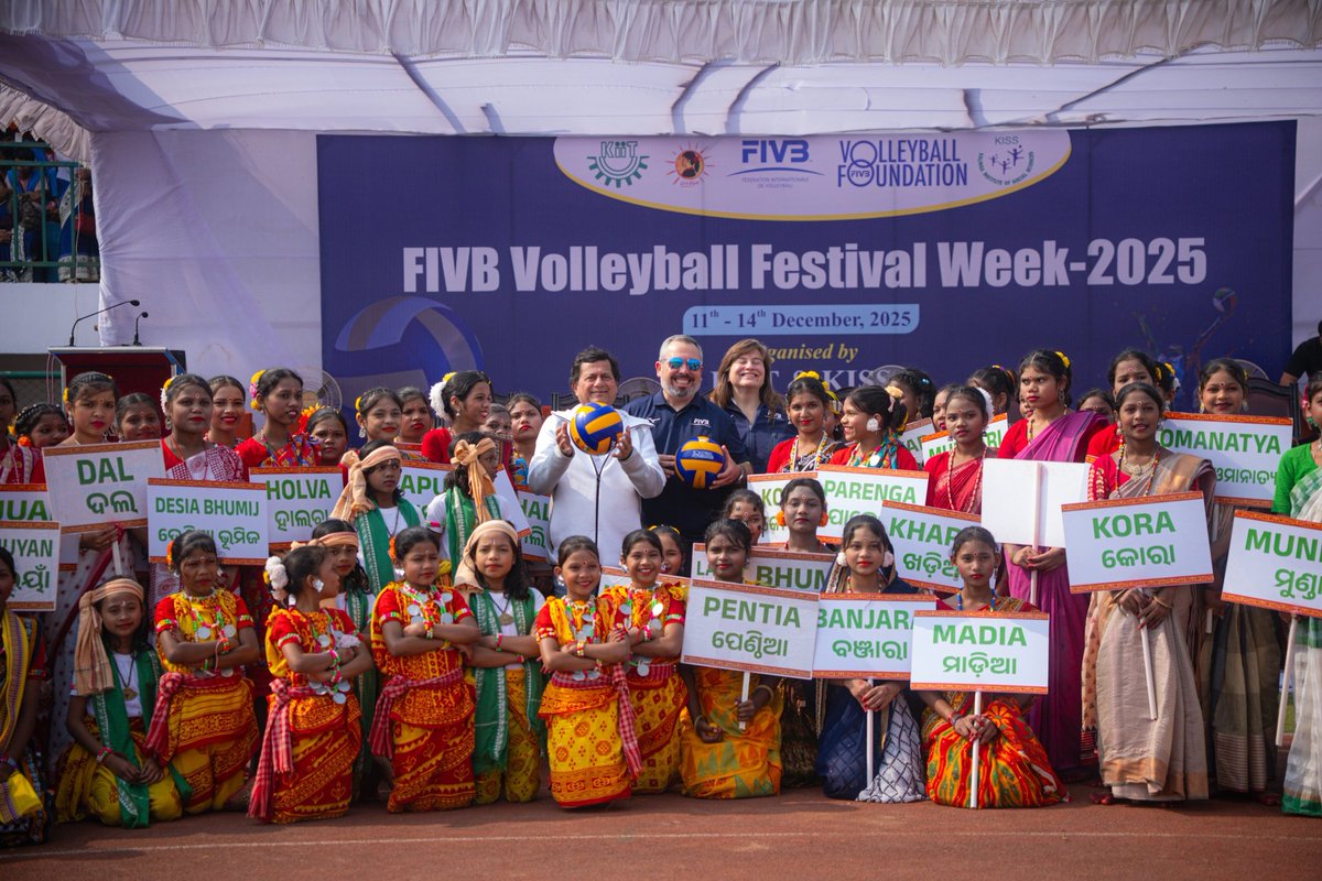 achyuta_samanta's tweet photo. I am verry happy to see the Volleyball Mahakumbh at KIIT &amp; KISS taking shape as a true festival of girls’ empowerment. This special programme, held exclusively for girls, was launched by Mr Fabio Azevedo, President of FIVB, in the presence of 11 senior functionaries from FIVB. https://t.co/CIDh9MnFFa
