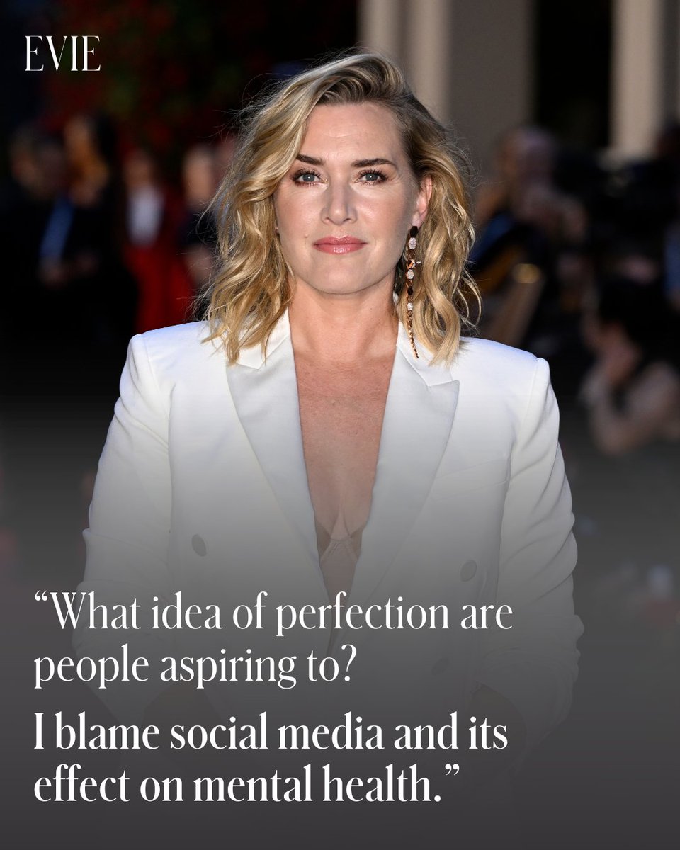 Kate Winslet is voicing her concerns about social media's effect on women's self-esteem:

“If a person’s self-esteem is so bound up in how they look it’s frightening."