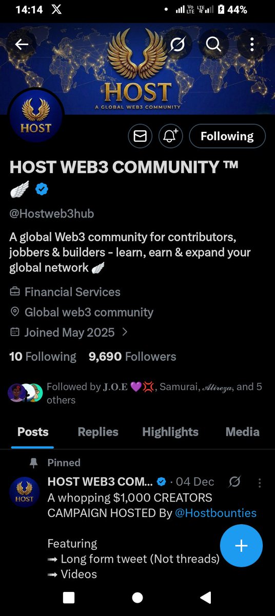 kingmiles__'s tweet photo. @web3righteous @Hostweb3hub Done https://t.co/xEG4lvRuAI