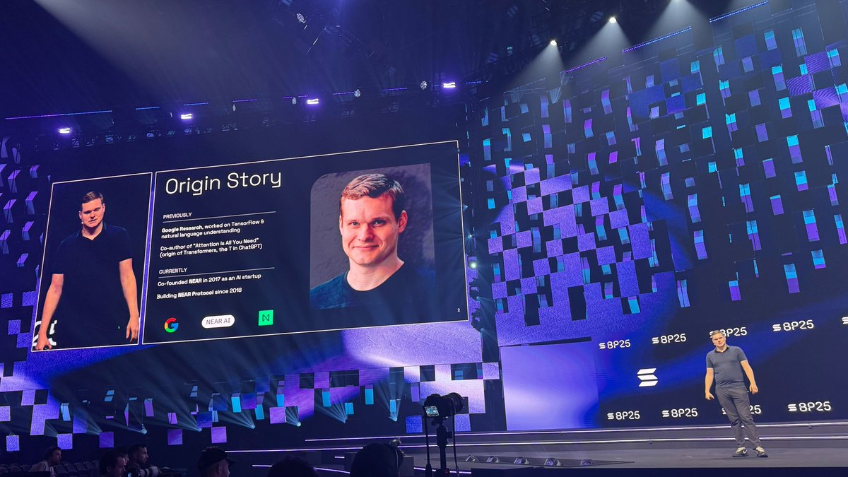 near_intents's tweet photo. From the Solana Breakpoint 2025 stage!

@ilblackdragon presented NEAR Intents and spoke about @solana in the multichain world. https://t.co/NzrGat54GD