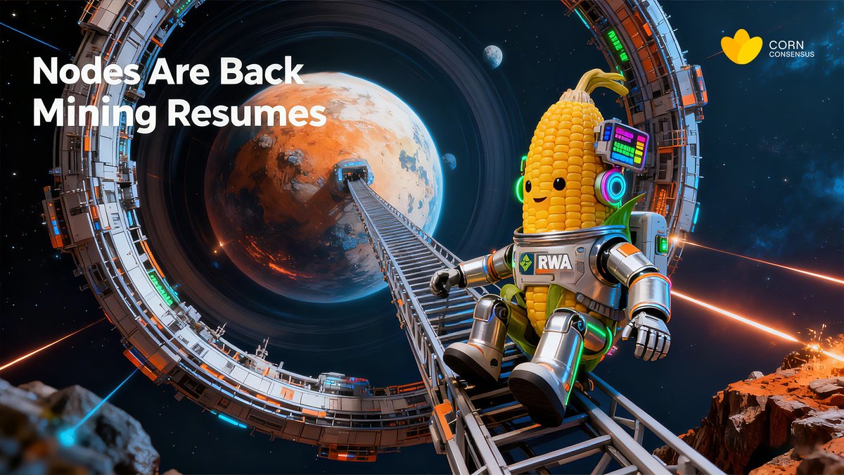Corn_Consensus's tweet image. 🪛 Nodes are back online — and already mining.
Early birds are once again ahead of the game.

#NodeMining #CornConsensus