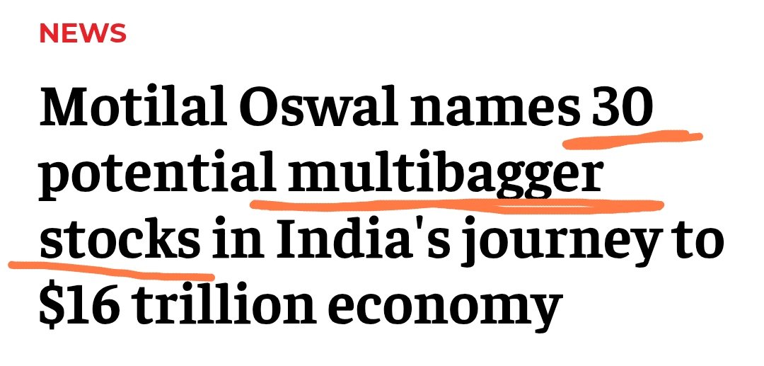 7 sectors. 30 stocks

Motilal Oswal’s India MTD portfolio (long-term view).

✅Bookmark it

Autos (5):

InterGlobe Aviation
Eicher Motors
Hero MotoCorp
Mahindra &amp; Mahindra
Maruti Suzuki

Financials (6):

6. HDFC Bank
7. ICICI Bank
8. SBI
9. AU Small Finance Bank
10. Bajaj Finance