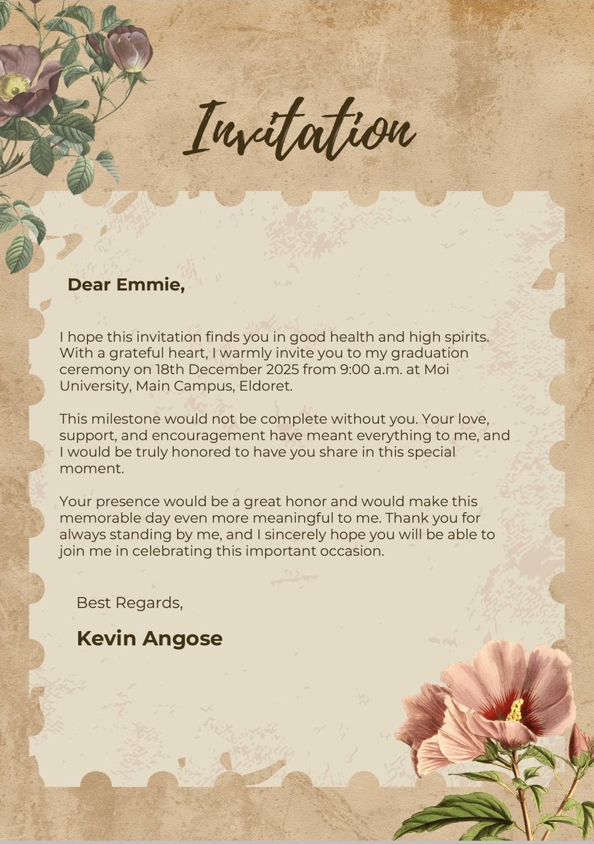 Am so elated to receive the good news. One of my many sons will be graduating 🎓 with FirstClass honours 🎖. What a wonderful way to end the year. Walking with him through his education journey has been amazing. Thank you Almighty God for using me as a vessel.  <a href="/MissKochKenya/">Miss Koch Kenya</a>