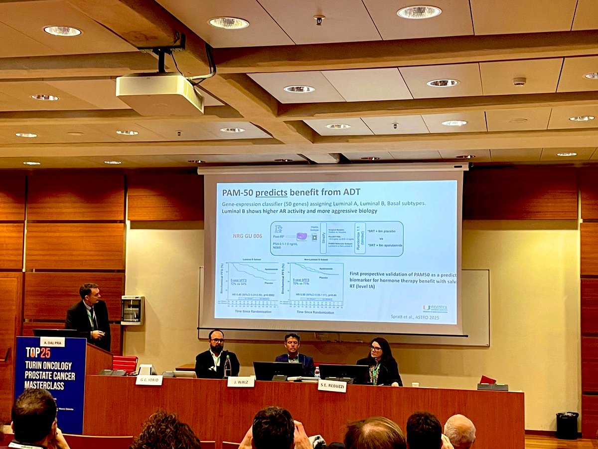 peppinoiorio's tweet photo. “ADT and post-operative RT” superb lecture and remarkable insights by @a_dalpra , key opinion leader in the field 🙌 #TOP2025 #TOPMasterclass2025 Turin 🇮🇹 #MeetTheExperts #ProstateCancer #PrecisionOncology #RadiotherapySavesLives https://t.co/J70mr9JRJW