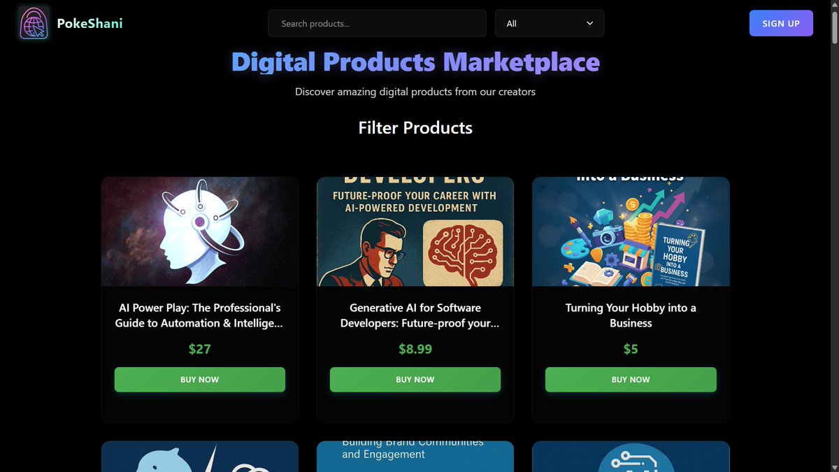 Incase your Forgot,
PokeShani.com has its own Marketplace!!
Your Digital Products are visible by many Potential customers: