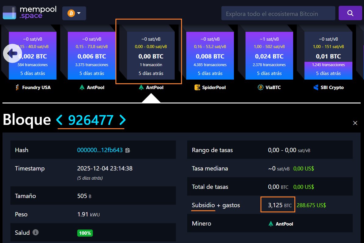 🤔¿Por qué existen los bloques <VACÍOS> en Bitcoin? -> Bloque VACÍO ≠  bloque sin transacciones -> Un bloque VACÍO contiene al menos la  transacción coinbase. -> Cuando se mina un bloque nuevo