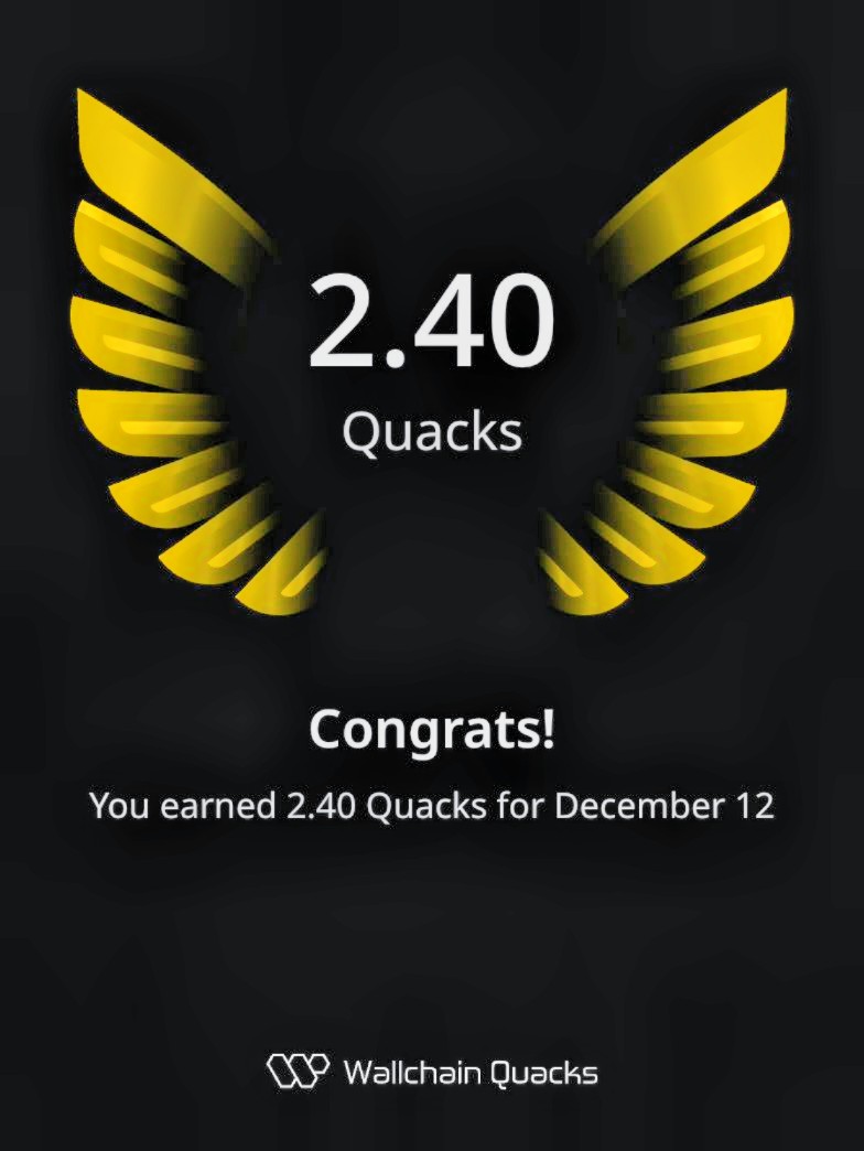 binanc200's tweet photo. Stay quacking 🦆

Momentum is building and the signals are getting louder.
Big things don’t arrive with noise they arrive with alignment.

With the @wallchain NFT reveal next week, the pieces are starting to click.
Those staying locked in now are positioning early for what’s coming.

Opportunities favor the committed.
Still quacking. Still aligned. Still early. #wallchain #Quack