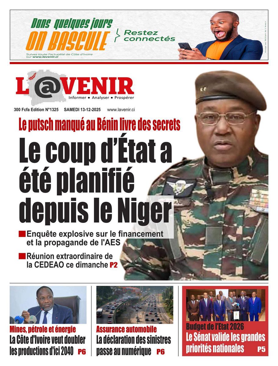 SahelAlerte's tweet photo. 🇳🇪#Niger - #Bénin 🇧🇯: 
Après l’échec de la junte militaire au Niger à trouver une voie sûre pour acheminer l’uranium volé des coffres d’ORANO vers le port du #Togo, il a délibérément, en collaboration avec ses alliés, pris part à une tentative de coup d’État au #Bénin afin d’assurer l’acheminement de cet uranium vers la Russie.
Quelle absurdité !
Tenter de renverser tout un régime dans un pays voisin uniquement pour trouver un corridor sécurisé permettant de faire transiter de l’uranium vers la Russie ?